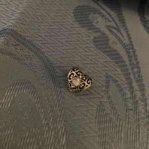 vintage pandora heart birthstone charm(opal)